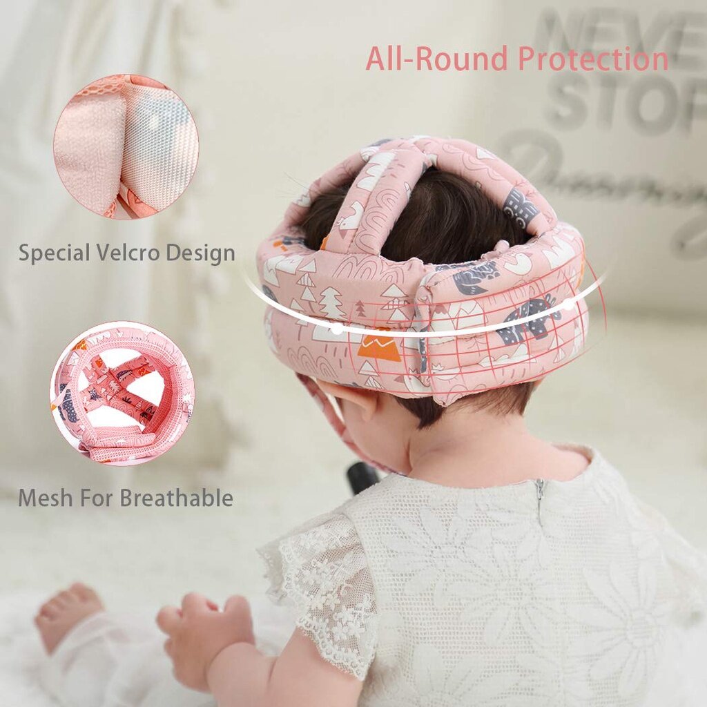 Picture of Baby Head Protector - Baby Helmet for Crawling Walking Running - No Bumps and Soft Cushion - Adjustable Protective Cap Infant Baby Safety Headguard - Toddler Helmets 6-12 Months 1-2 Years Old