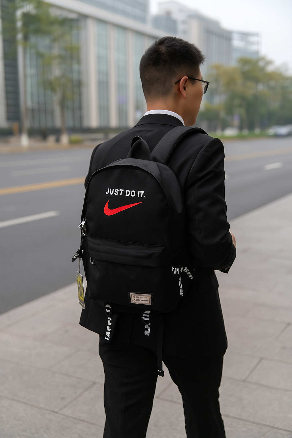 Picture of Nike “Just Do It” Black Backpack – Stylish & Durable Everyday Bag
