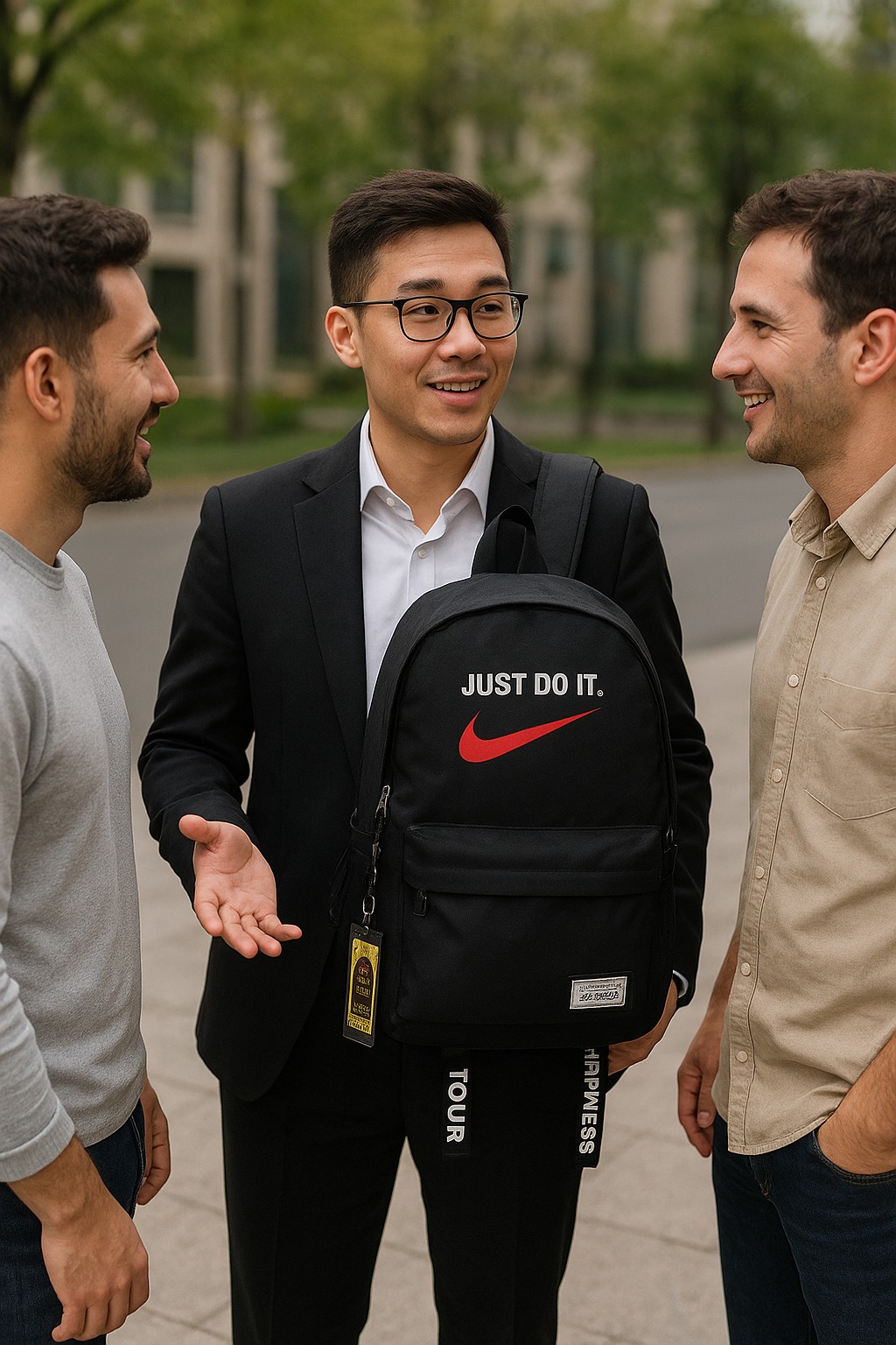 Picture of Nike “Just Do It” Black Backpack – Stylish & Durable Everyday Bag