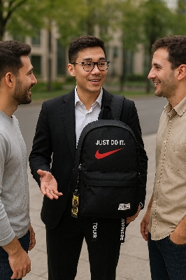 Picture of Nike “Just Do It” Black Backpack – Stylish & Durable Everyday Bag