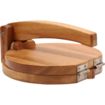 Picture of "Creative Furniture Wooden Ruti Maker – Round Shape, Short Handle, Durable & Easy Use"