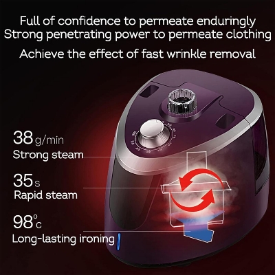 Picture of Miyako Steam Iron Vertical Steam Steamer for Clothes, 1950W Telescopic Double Posts Steamer for Commercial Home