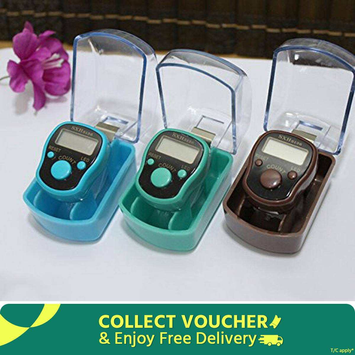 Picture of Digital Tasbih Tally counter with LED light Digital Led Tasbeeh Finger counter