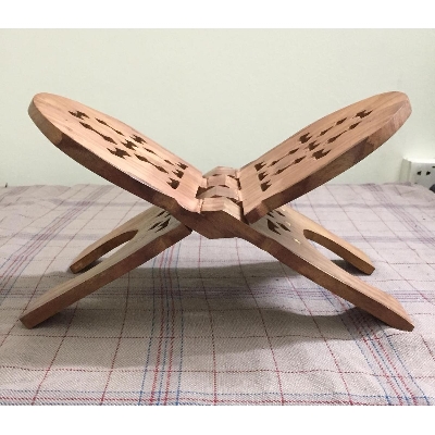 Picture of Kashmeri Wooden Rehal Holy Quran Folding Stand Quran holder - Natural Color