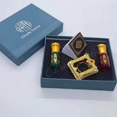 Picture of Tohuran Premium Package Attor  Mini Quran, Amir-Al-Oud, Cool-Water Long Lasting Attar/Perfume Each-3ml