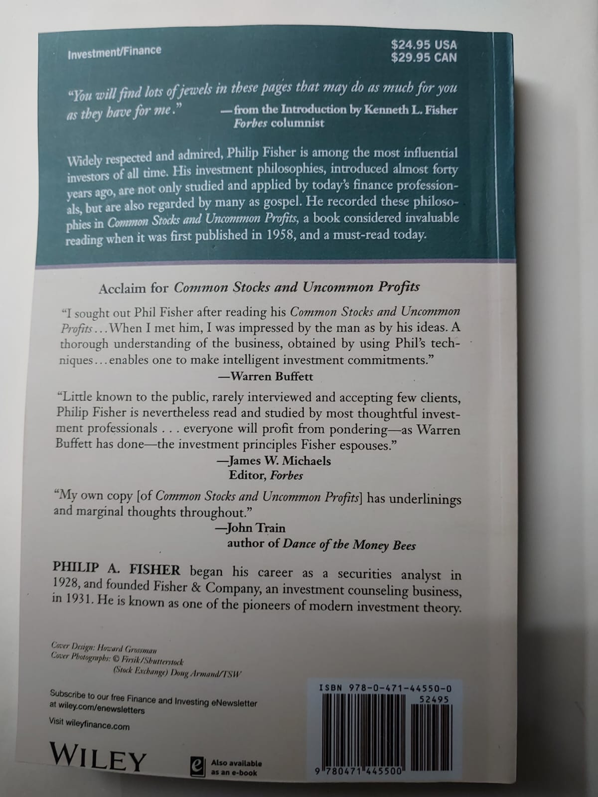 Picture of Common Stocks and Uncommon Profits  by Philip A. Fisher - Premium -Paperback