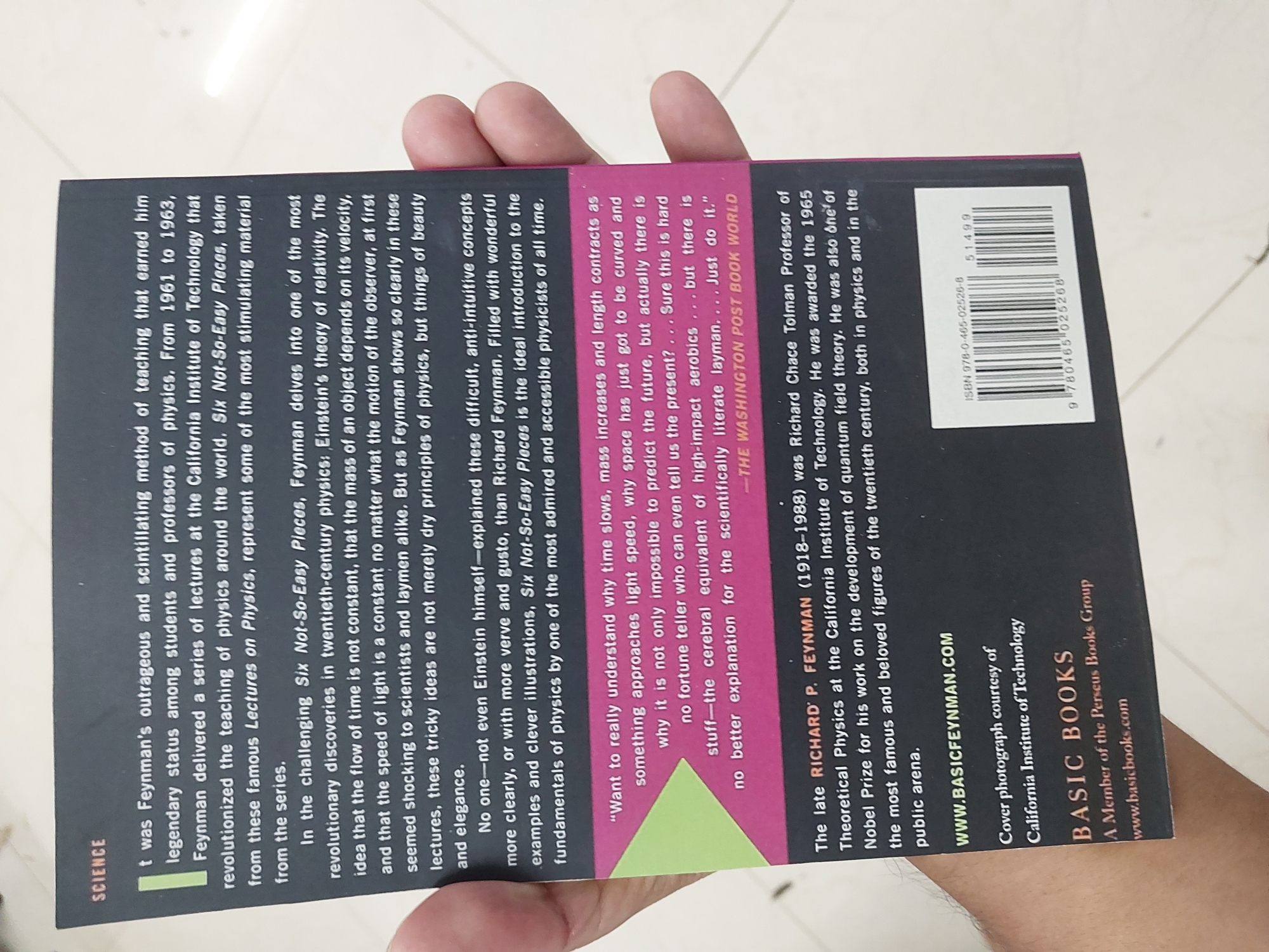 Picture of Six Easy Pieces: Essentials of Physics Explained by Its Most Brilliant Teacher by Richard Feynman