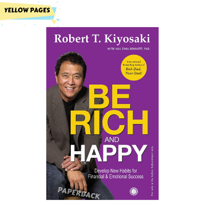 Picture of Be Rich And Happy by Robert Kiyosaki - Yellow - Paperback