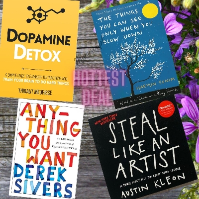 Picture of Most wanted four books Combo (Dopamine Detox+The Things you Can See+Anything you Want + Steal Like an Artist) -  Paperback