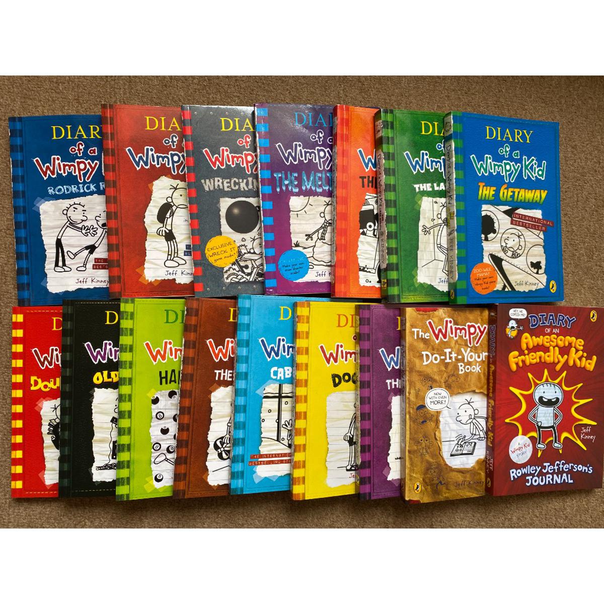 Picture of Diary of a Wimpy Kid by Jeff Kinney (1-23 Books Collection Set) - Yellow - Paperback