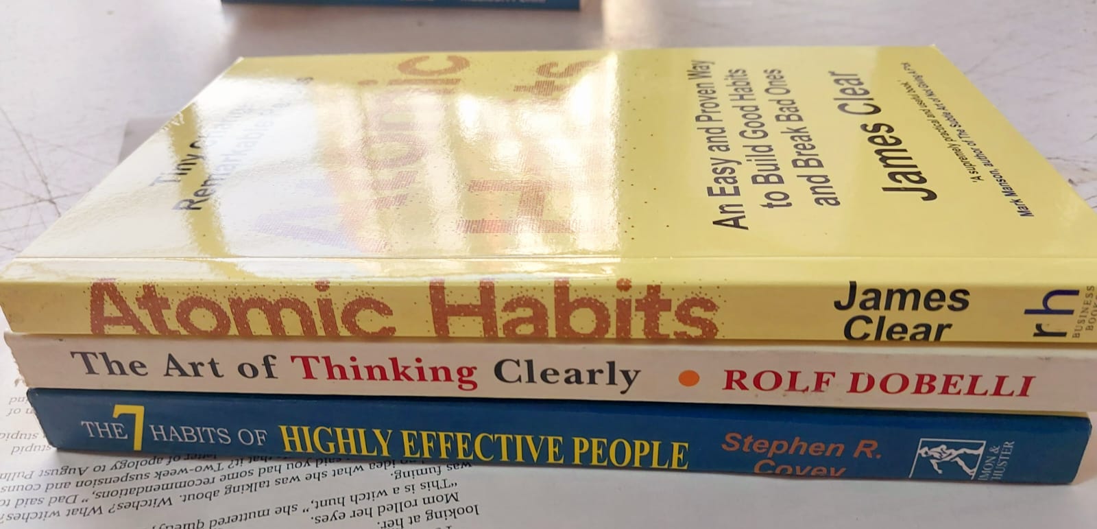 Picture of Combo of 3 Bestselling Motivational Books : (Atomic Habits + The Art of Thinking Clearly + The 7 Habits of Highly Effective People)