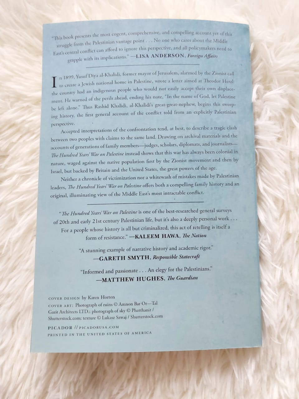 Picture of The Hundred Years' War on Palestine by Rashid I. Khalidi  The International Bestseller - Premium - Paperback