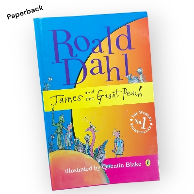 Picture of James and the Giant Peach Novel by Roald Dahl - Yellow - Paperback