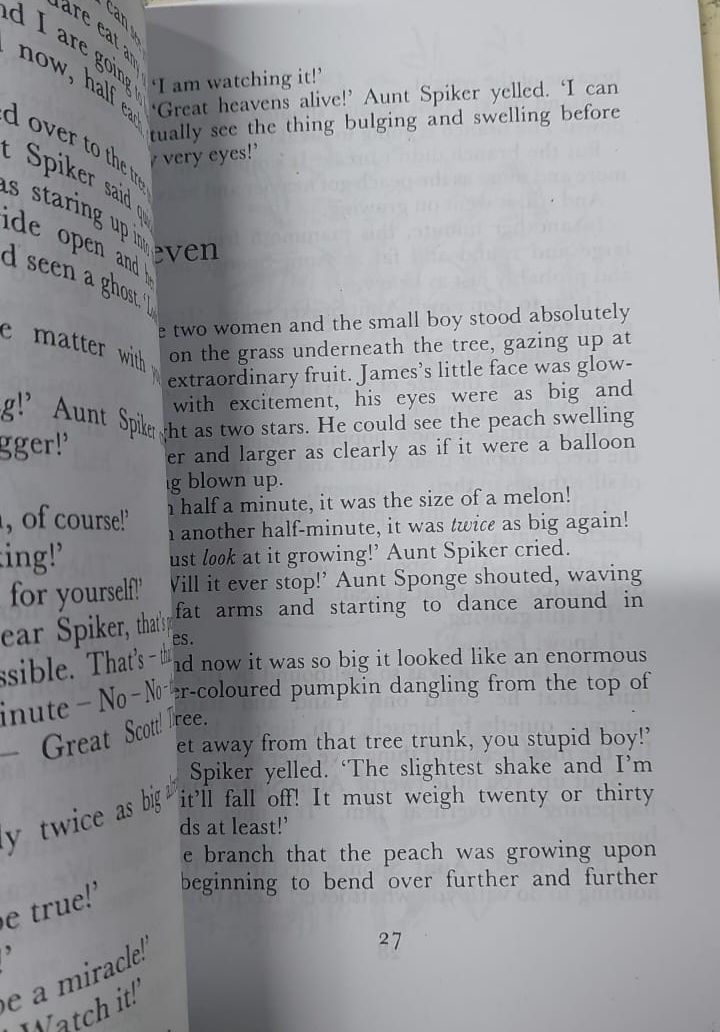 Picture of James and the Giant Peach Novel by Roald Dahl - Yellow - Paperback