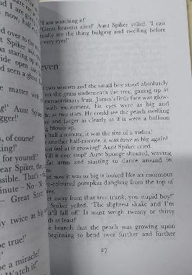 Picture of James and the Giant Peach Novel by Roald Dahl - Yellow - Paperback