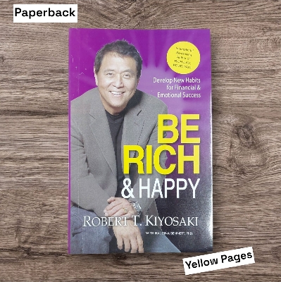 Picture of Be Rich & Happy Book by Robert Kiyosaki - Yellow - Paperback