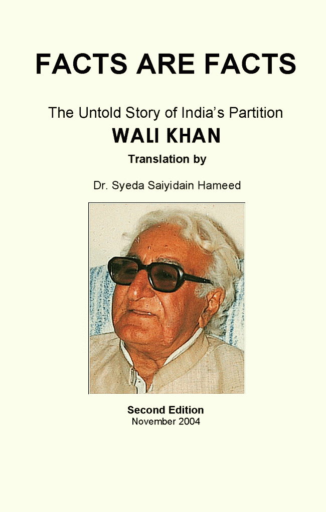 Picture of Facts are Facts: The Untold Story of India's Partition by Abdul Wali Khan - Premium - Paperback
