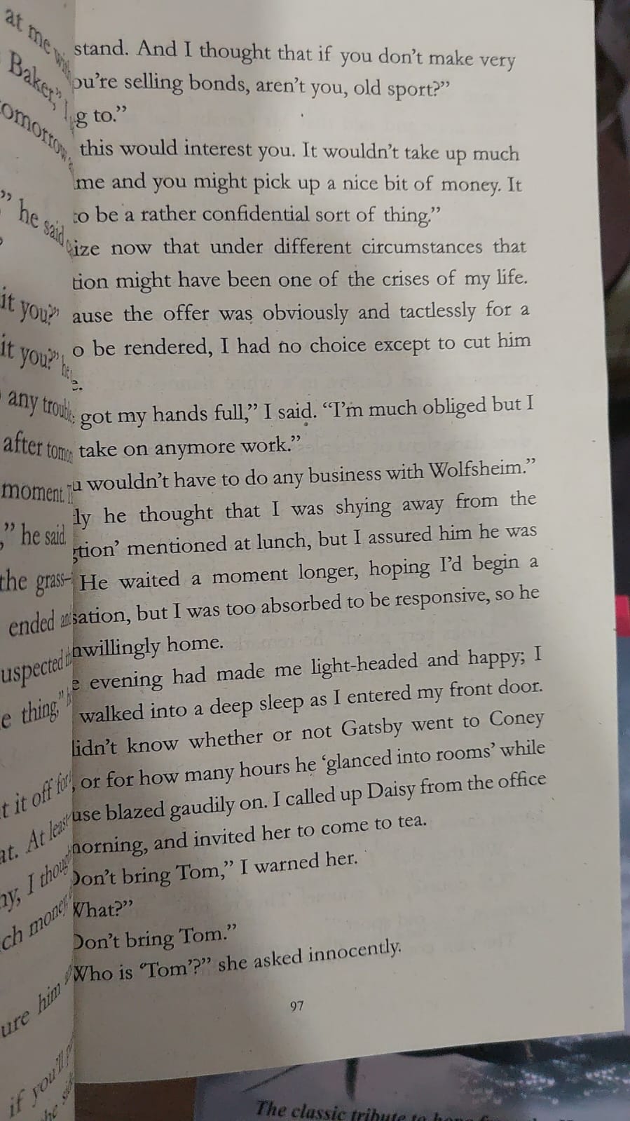 Picture of The Great Gatsby by F. Scott Fitzgerald - Yellow - Paperback