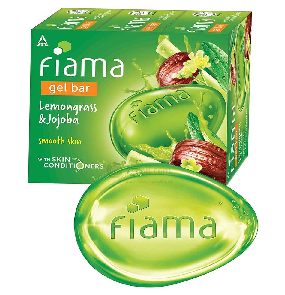Picture of International Indian product Fiama gel bar Lemongrass and Jojoba Soap used for male/ female - 125 gm