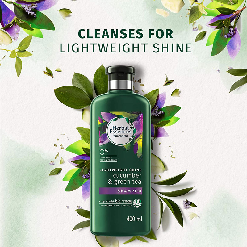 Picture of International Thailand product hair care Herbal Essences cucumber and green tea shampoo used for male/ female - 400 ml