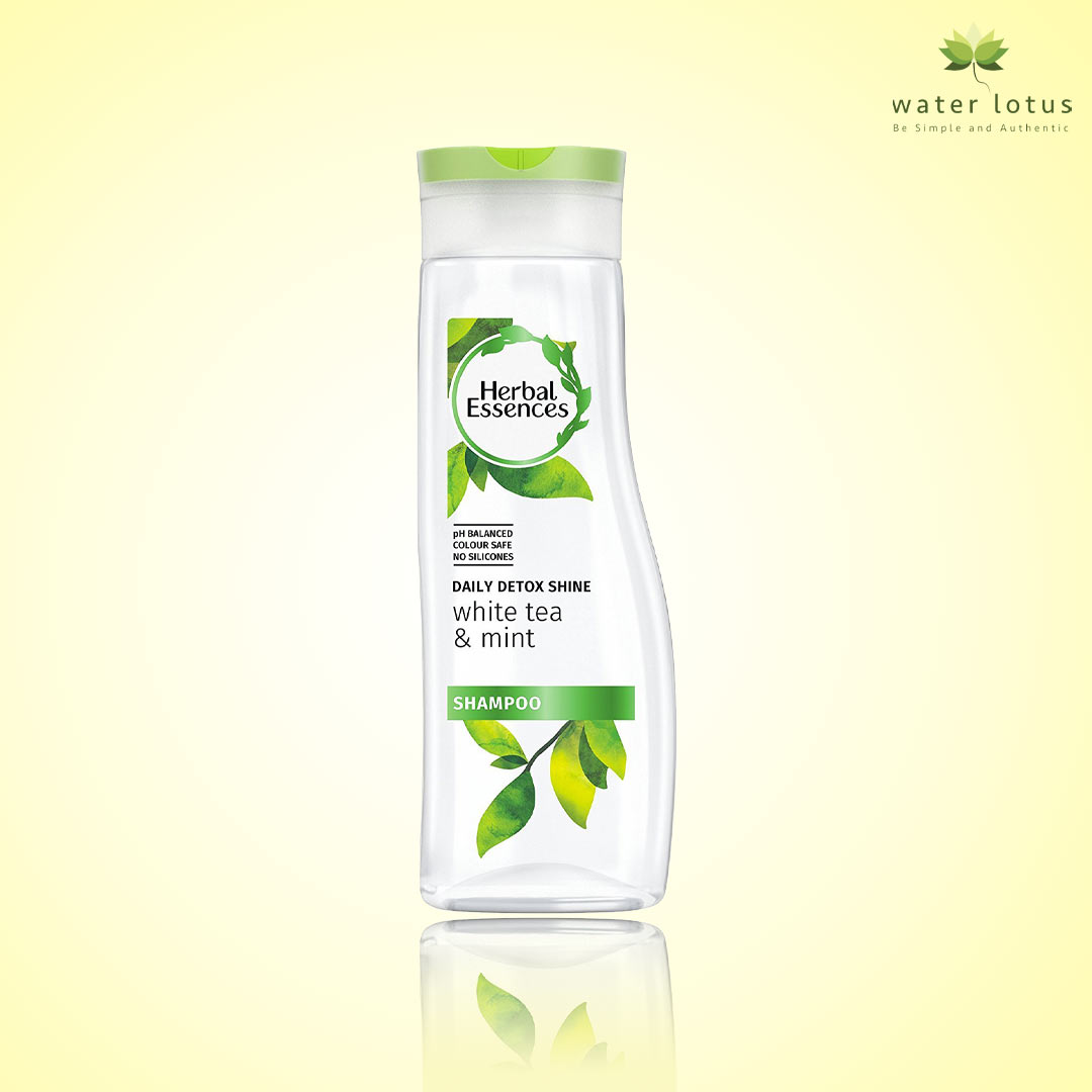 Picture of International Thailand product hair care Herbal Essences DAILY DETOX SHINE white tea and mint shampoo used for male/ female - 400 ml