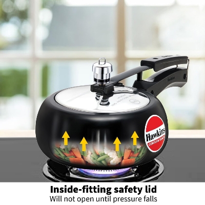 Picture of Hawkins Contura Pressure Cooker, Hard Anodised Black,  3-Liter