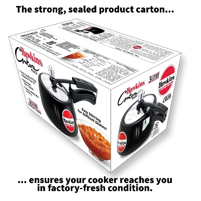 Picture of Hawkins Contura Pressure Cooker, Hard Anodised Black,  3-Liter