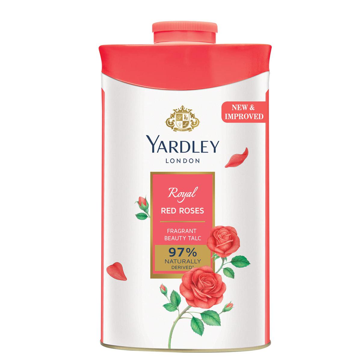 Picture of International England product Yardley YOYAL RED ROSES  talcum powder used for male/ female/ baby - 250 GM