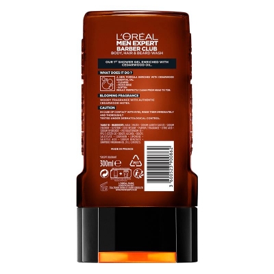 Picture of International Thailand product Loreal Shower gel BARBERCLUB used for male - 300 ml