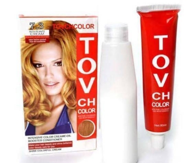 Picture of International Hair styling China product TOVCHCOLOR hair color used for male / female shade no 7.3 - 80 ml X 2