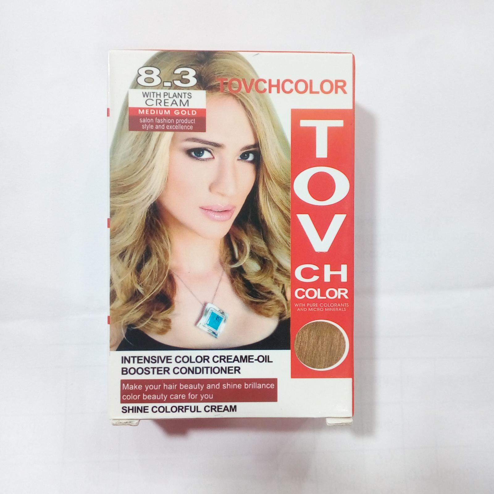 Picture of International Hair styling China product TOVCHCOLOR hair color used for male / female shade no 8.3 - 80 ml X 2