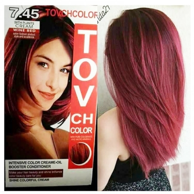 Picture of International Hair styling China product TOVCHCOLOR hair color used for male / female shade no 7.45 - 80 ml X 25