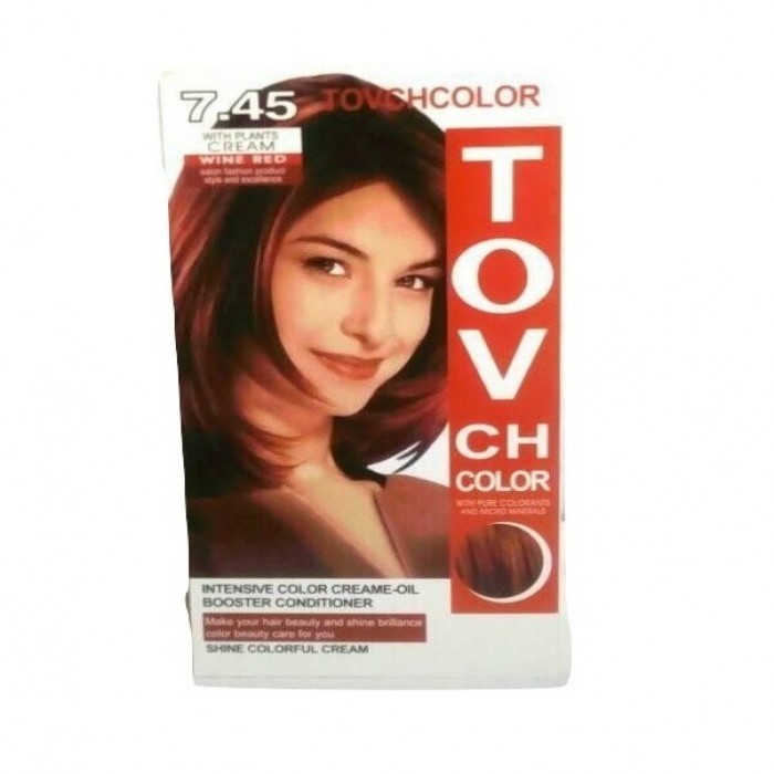 Picture of International Hair styling China product TOVCHCOLOR hair color used for male / female shade no 7.45 - 80 ml X 25