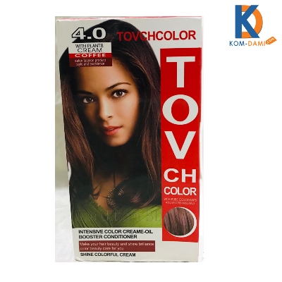 Picture of International Hair styling China product TOVCHCOLOR hair color used for male / female shade no 4.0 - 80 ml X 2
