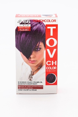 Picture of International Hair styling China product TOVCHCOLOR hair color used for male / female shade no 4.66 - 80 ml X 2