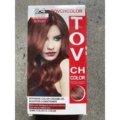 Picture of International Hair styling China product TOVCHCOLOR hair color used for male / female shade no 8.4 - 30 ml X 2