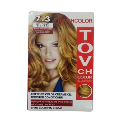Picture of International Hair styling China product TOVCHCOLOR hair color used for male / female shade no 7.3 - 30 ml X 2