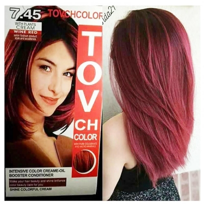Picture of International Hair styling China product TOVCHCOLOR hair color used for male / female shade no 7.45 - 30 ml X 25