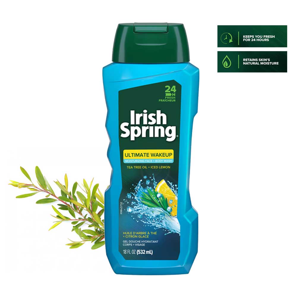 Picture of International Thailand product Body wash Shower Irish spring ULTIMATE WAKEUP gel used for male female - 532 ml