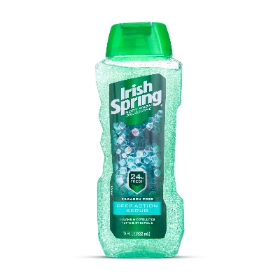 Picture of International Thailand product Body wash Shower Irish spring DEEP ACTION SCRUB gel used for male female - 532 ml