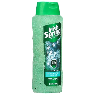 Picture of International Thailand product Body wash Shower Irish spring DEEP ACTION SCRUB gel used for male female - 532 ml