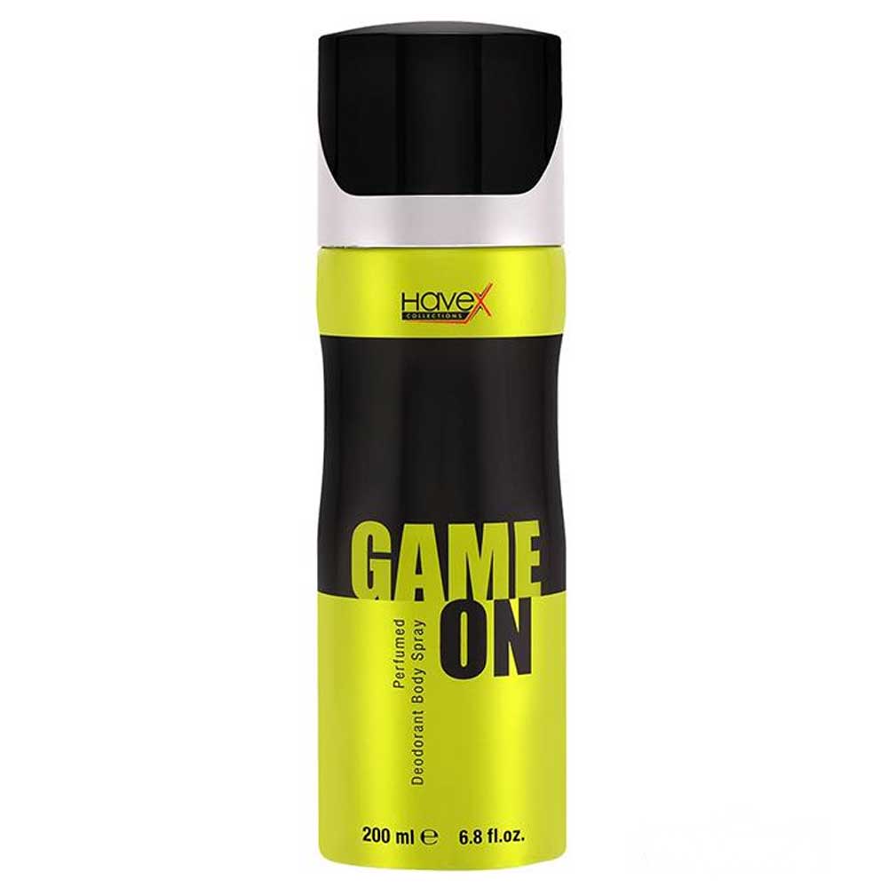 Picture of International UAE product Body spray party scent Havex GAME ON used for male- 200 ml