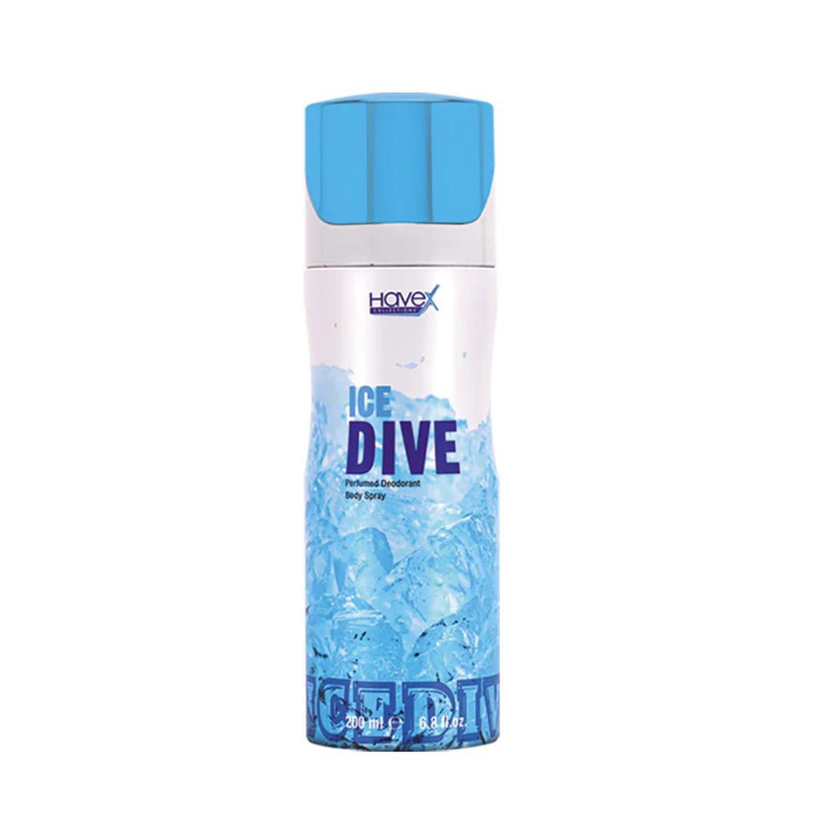 Picture of International UAE product Body spray party scent Havex ICE DIVE used for male- 200 ml