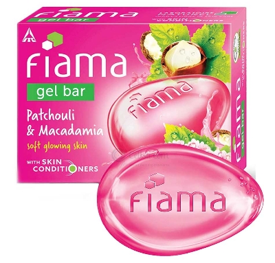 Picture of International Indian product fiama gel bar PATCHOULI AND MACADAMIASoap used for male/ female - 125 gm