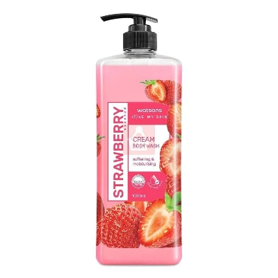 Picture of International Thailand product Body wash Watsons STRAWBERRY Shower gel used for male/ female - 1000 ml