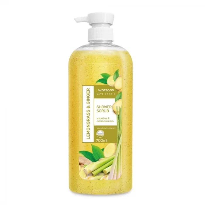 Picture of International Thailand product Body wash Shower scrub Watsons LEMONGRASS AND GINGER used for male / female - 700 ml