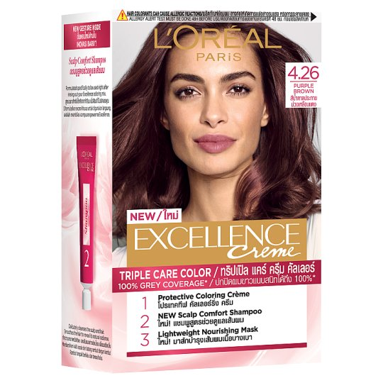 Picture of International Thailand product smart looking Hair color L'Oréal shade no 4.26 used for male/female - 205 ml