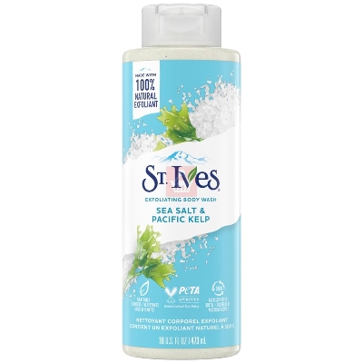 Picture of International USA product ST Ives SEA SALT & PACIFIC KELP Shower gel body wash used for Male/ female - 473 ml