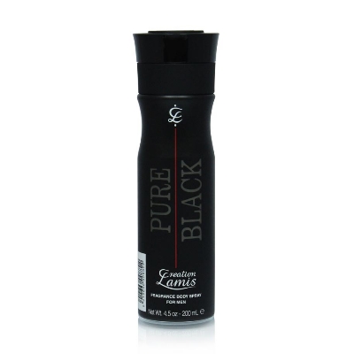 Picture of International UAE product Body Spray Creation Lamis Pure BLack perfume for male - 200 ml