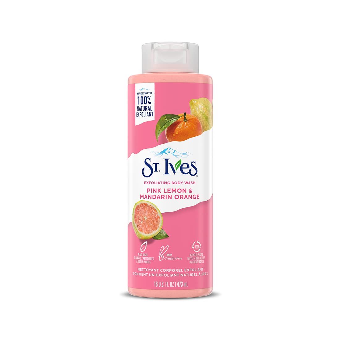 Picture of International USA product ST Ives PINK LEMON & MANDARIN ORANGE Shower gel body wash used for Male/ female - 473 ml